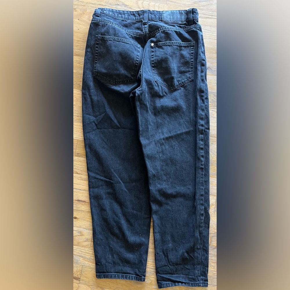 Black denim mom jeans